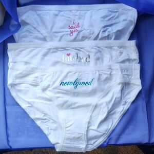 Victoria's Secret White Bikini with Floral Embroidery, Set of 3